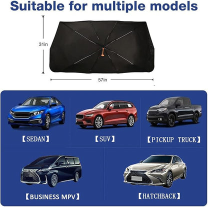 Purple Galaxy Umbrella Sunshade for Car,Windshield Sun Shade Car SUV Trucks Front Window Block UV Rays Heat Keep Vehicle Cool,Foldable Reflective (5731 in), (FG0-DNH9N) - Image 7