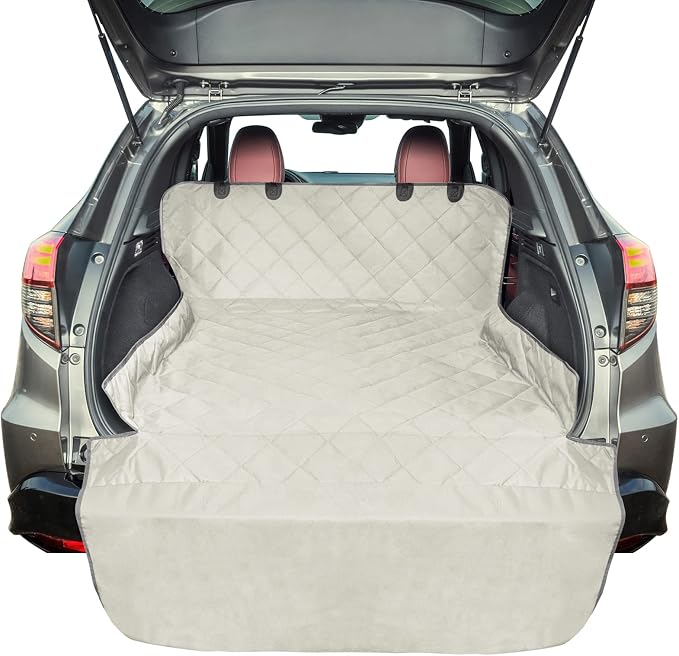 SUV Cargo Liner for Dogs - Water Resistant Trunk Cover for Midsize SUVs | Pet Cargo Cover with Bumper Flap Protector, Non-Slip Car Trunk Mat, Dog Car Seat Cover Prevents Scratches Pet Hair Mud Dirt by F-color