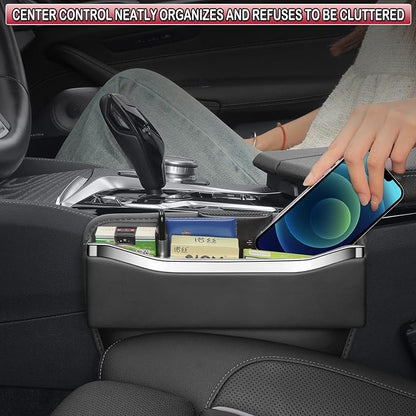 HOLDCY Car Seat Gap Filler Organizer - Leather Console Side Pocket Seat Storage - Stylish and Practical Car Accessories for Cars,SUV,Truck (Black - 2 Pack) - Image 6