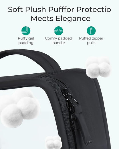 BAGSMART TSA-Approved Toiletry Bag, Large Opening Clear Makeup Bag with Handle, Quart Sized Travel Toiletry Bag, Carry-On Airline Compliant for Men and Women (Black) - Image 3