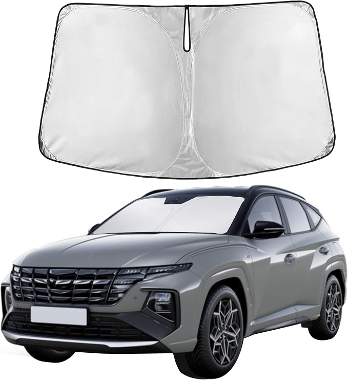 Autovir Windshield Sun Shade Fit for 2024 2025 2026 Kia EV9 | Sunshade, Front Car Window Shades Sun Visor, Blocks UV Rays & Heat, Car Accessories by Autovir