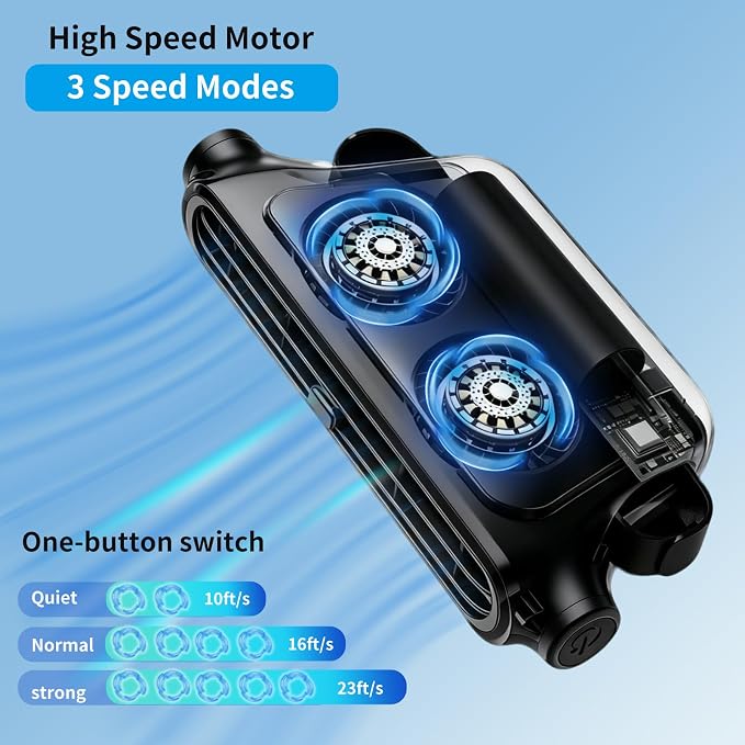Cars seat fan with battery.with seat back cooling airflow for drivers | 3-speed quiet rear seat fan for passengers infants, children, dogs. bladeless safety design, fit for SUV Truck Van RV - Image 4
