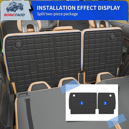 Rongtaod 2nd Row Kick Mats for 2022-2026 Nissan Pathfinder 7&8 Seats | 2nd Row Backrest Mats TPE All Weather Back Seat Cover Protector 2024 Pathfinder Accessories - Image 4