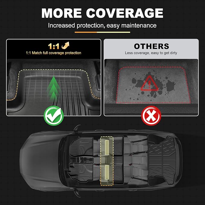 AOMSAZTO Floor Mats for Toyota Prius 2010-2015 (Not for Plug-in, V or C) | Custom Fit Floor Liners & Cargo Liner All-weather Easy to Clean Heavy Duty Waterproof Trunk Mat - Image 8
