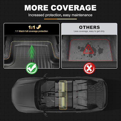 AOMSAZTO Floor Mats for Toyota Prius 2010-2015 (Not for Plug-in, V or C) | Custom Fit Floor Liners & Cargo Liner All-weather Easy to Clean Heavy Duty Waterproof Trunk Mat - Image 8