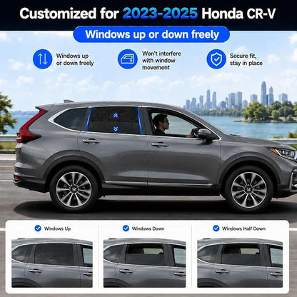 Car Window Shades for 2023-2025 Honda CRV Rear Side Window Mesh Sun Shade | Rear Side Window Sunshade, Breathable Privacy Window Covers, UV Protection & Heat Insulation, for Baby Camping Napping, 2PCS - Image 9