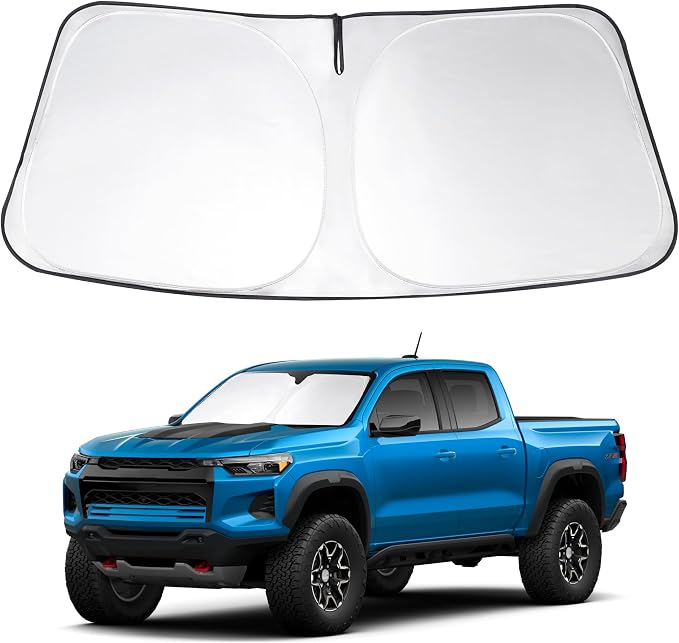Windshield Sun Shade for 2019-2026 Chevrolet Silverado 1500 | Full covered for windshield, Foldable & Durable, Block UV Rays, Reduce Heat, Easy to install, Keeps Car Cooler by LHFLIVE