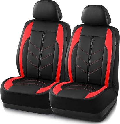 Skechers Car Seat Covers,Luxury Faux Leather Seat Covers,Waterproof Anti Slip Car Seat Protector Front Seats,Car Accessories Airbag Universal Fit for Most Cars,Vans,Trucks,SUV,Red by Unknown