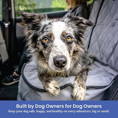4Knines Dog Rear Seat Cover for Fold Down Seats - Fitted, Grey Regular | Heavy-duty split design fits 60/40 and 50/50 fold-down seats. No Hammock. K9-Shield waterproof layer. Non-slip backing. - Image 9