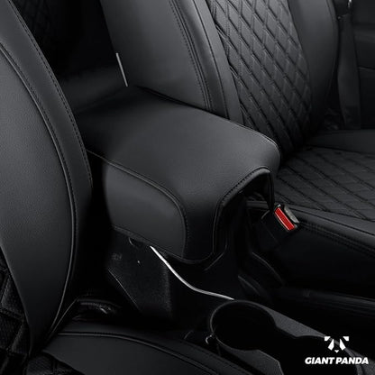 GIANT PANDA Wrangler JK Seat Covers Custom Fit for Jeep Wrangler,Premium Waterproof Faux Leather,2013 2014 2015 2016 2017 JK 2/4 Door Front (Black) - Image 5