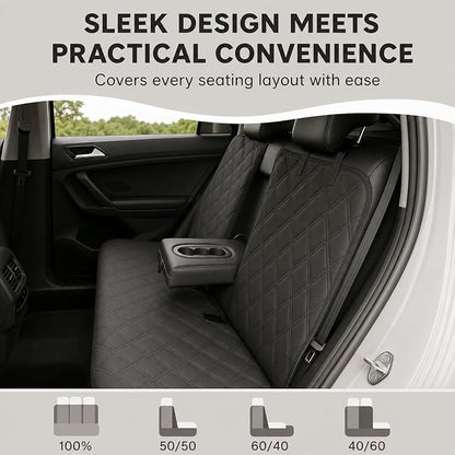 Dog Car Seat Protector, Back Seat Cover for Dogs, SUV & Car Seat Covers 62" | Fits large SUVs & full-size trucks; protects rear bench and car interior from pet hair, kid spills, baby boy mess and stains. - Image 7
