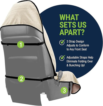 Season Guard Waterproof Towel Seat Cover, Universal Fit Non-Slip Font Cover - Image 4