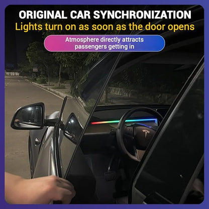 LED Car Ambient Lighting Strip for Tesla High Brightness with APP Control Multiple Colors and Car LED Strip Lighting Neon Lights for Model 3/Y (Dashboard& 4 Floor Lights) - Image 9