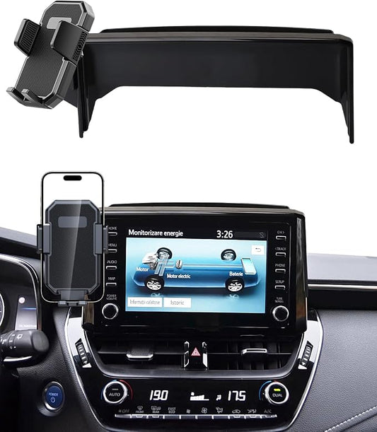 PZK Car Phone Mount for 2019-2026 Toyota Corolla/Corolla Cross 2022-2026 | 2019-2026 Corolla Hatchback Accessories 8-inch Screen Auto Lock Car Phone Holder 360° Rotation Not Affect Vent Phone Cradles by SpecificCarPhoneHolder