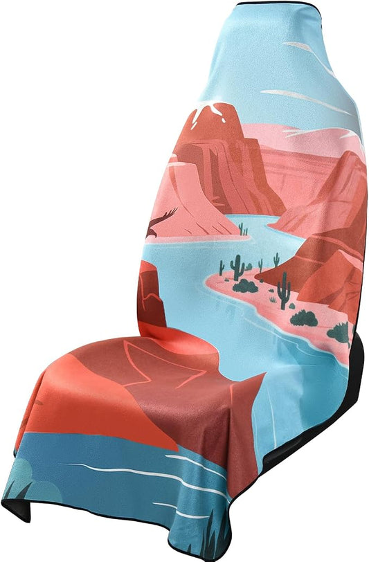 FLORICH Car Seat Cover Protector Front Seats, Sweat Towel Car Seat Covers for Post Gym Workout, Running, Swimming, Beach and Hiking, Universal Fit Non-Slip Car Seat Towel Covers for Cars Trucks SUV by FLORICH