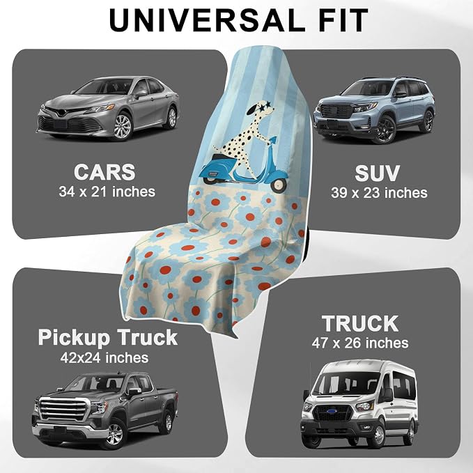 2 Pack Car Towels Seat Cover with Storage Bag, Multifunctional Microfiber Towel for Gym Outdoor Sport Running,Picnic, Beach, Pet Dog Travel,Fits Car SUV Truck (Scooter Dog) - Image 6