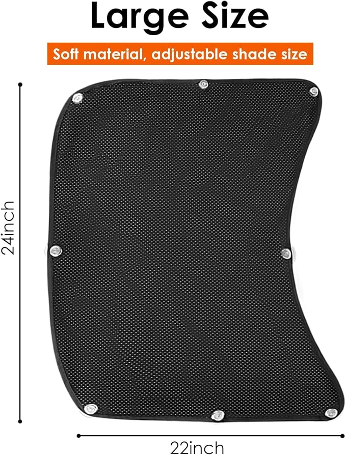 Side Window Sun Shade for Semi Truck, 22×24 inch Large Car Window Shades for Freightliner Volvo VNL International Trucks - Semi Truck Accessories, Easy Install, Interior UV Protection - Image 3