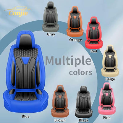 Fit Frontier Car Seat Covers Premium Leather for Nissan Frontier 2009-2025 2026. Waterproof， Breathable, Scratch-Resistant & All-Weather Seat Cushion Protector（Full Set,Blue&Black - Image 8
