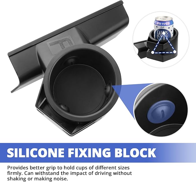 Autorder Car Door Cup Holder for 2021-2025 2026 Ford F-150 F150 Accessories Cup Holder Expander with Card Slot Anti-Shake&Noiseless Drink Holder Insert for Car Daily Driving - Image 5