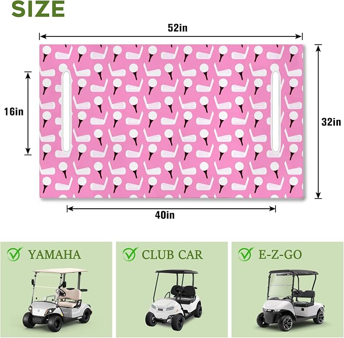 Golf Cart Seat Covers Club Car Golf Cart Accessories for Men Women Golf Carts Seat Towel Blanket 2-Seat Golf Cart Decorations - Image 2