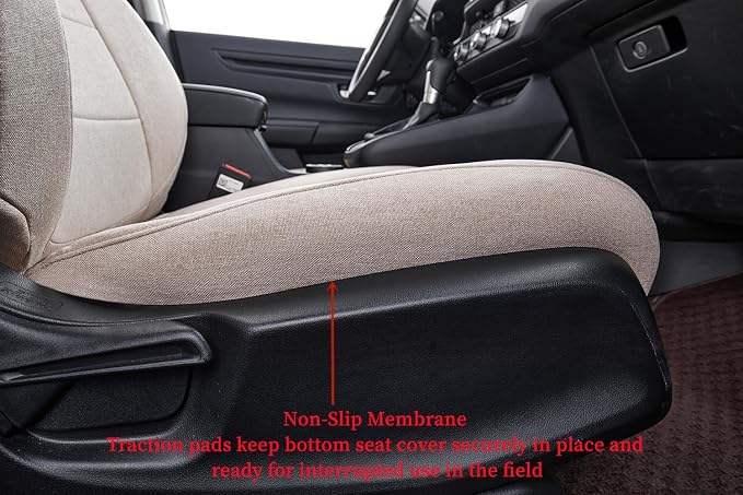 coverdream Customized Car Seat Covers Fit for 2020 2021 2022 Toyota Corolla Hybrid LE &2023-2025 Corolla Hybrid XLE,Fully Covered,Airbag Compatible Polyester Seat Protector(Full Set,Beige) - Image 6