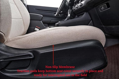 coverdream Customized Car Seat Covers Fit for 2020 2021 2022 Toyota Corolla Hybrid LE &2023-2025 Corolla Hybrid XLE,Fully Covered,Airbag Compatible Polyester Seat Protector(Full Set,Beige) - Image 6