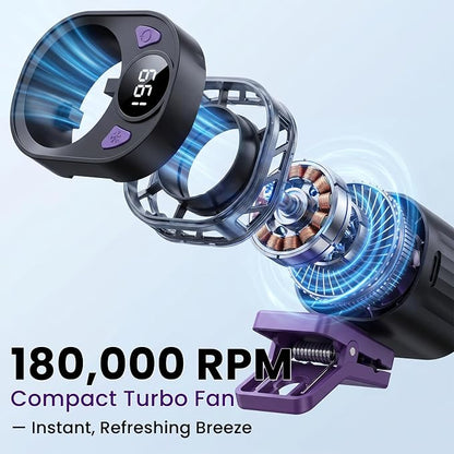 Car Fan Clip Mini Air Conditioner LED Display Portable Ac Aire Acondicionado Portátil Para Carro Electric Cooler Ventilador Blow Cold Vehicle Unit Window Seat Auto Evaporative - Image 5