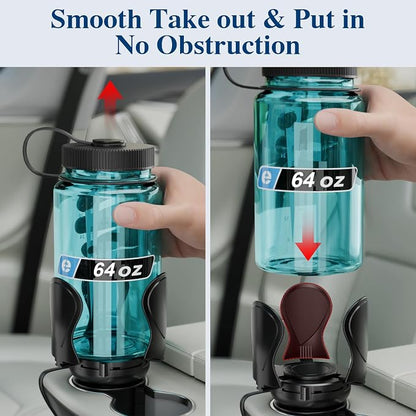Car Cup Holder Expander, Cup Holder Extender Adapter with Expandable Arm and Adjustable Base, Compatible with Yeti Ramblers 14-64oz, Hydro Flasks 18-64oz Most Coffee Mugs Bottles & Cups - Image 5