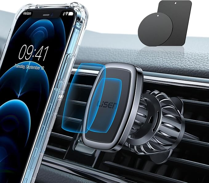 LISEN Magnetic Phone Holder for Car, Car Vent Phone Mount Holder with Ultra 6 Strong Magnets, Magnetic Car Phone Holder Mount Magnet for Car Automobile Cradles, Soporte de Telefono para carro by Lisen