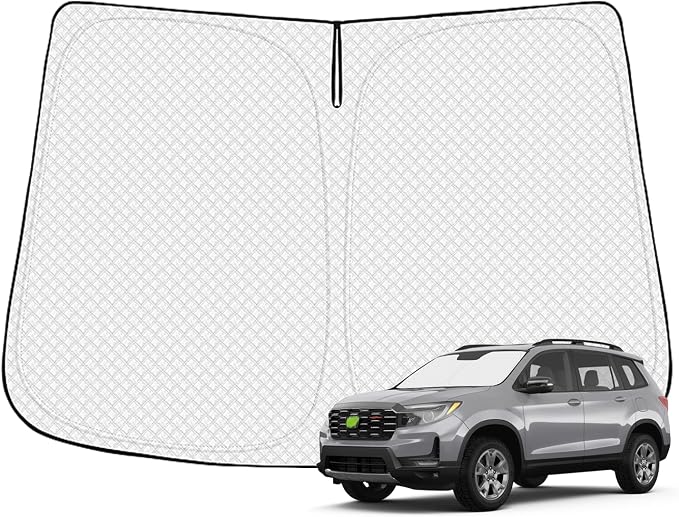 Canvcle Windshield Sun Shade for 2019-2026 Honda Passport Sport Accessories Thicken 6-Layer Front Window Sunshade Cover Sun Visor Protector Foldable Block UV Rays Keep Vehicle Cool by Canvcle