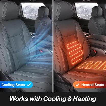 Coverland Premium Car Seat Covers Full Set Waterproof Interior Protector | Airbag Compatible Non-Slip Seat Cover for 2021-2026 Ford Bronco 4-Door [Full set Dark Gray - Size Chart X62] - Image 5
