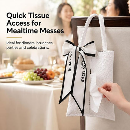 Hanging Faux Leather Tissue Box Holder for Car or Travel, Napkin, Desk RV | Tissue box suitable for hanging or placing flat,keeps napkins easy to reach in car,tents,desks or picnic setups.Party ready - Image 4