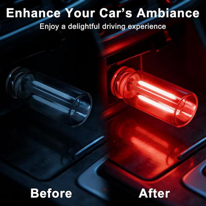 Car USB Night Light Touch Dimmable - 1-Pack Retro LED Filament Lamp for Truck Interior, Bedroom & Camping | Glass Bottle Ambiance Lighting (Red) - Image 2