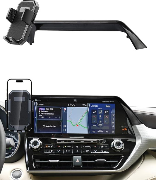 PZK Car Phone Mount for 2020-2026 Toyota Highlander 12.3-inch Screen Only | Auto Lock Car Phone Holder for Highlander Accessories Hybrid Lmited /Platinum Hands free 360° Rotation (Not Fit 8-Inch) by SpecificCarPhoneHolder