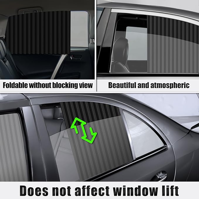 XCBYT Magnetic Car Side Window Shades, 2 Pack | 98% UV Block, Rear Seat Privacy, Strong Magnetic, Universal Fit, for Baby, Pets - Image 6