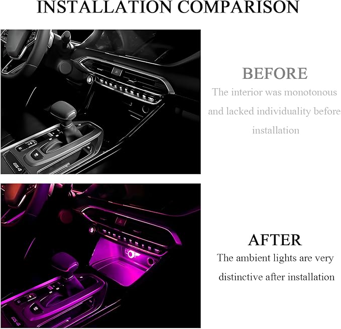 Hovom 4PCS Mini USB LED Car Interior Atmosphere Lamp for Decor, Pink Purple | Plug-in USB Interface, Portable LED Decor, Universal Ambient Lighting Kit, Suitable for SUV Truck RV Office Laptop Keyboard - Image 5