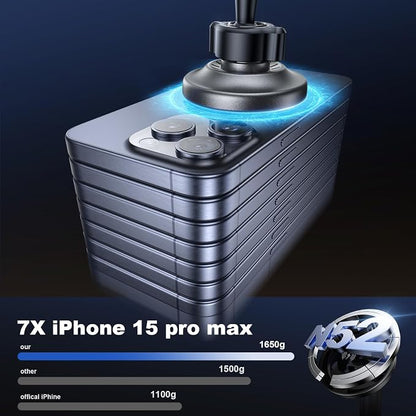for 15W MagSafe Car Charger, Strong Magnet, Dual PD&QC Ports, Vent Mount | For 15W MagSafe Car Charger, Cigarette Lighter Magnetic Mount, Dual PD&QC Fast Charging Ports for iPhone 17 16 15 Pro Max - Image 4