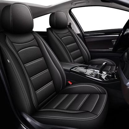 IKABEVEM Car Seat Covers Fit for Infiniti QX50 2018-2025 2026: Front Seats Covers Auto Interior Accessories, Faux Leather Waterproof Seat Cushions Vehical Cover (Black) by IKABEVEM