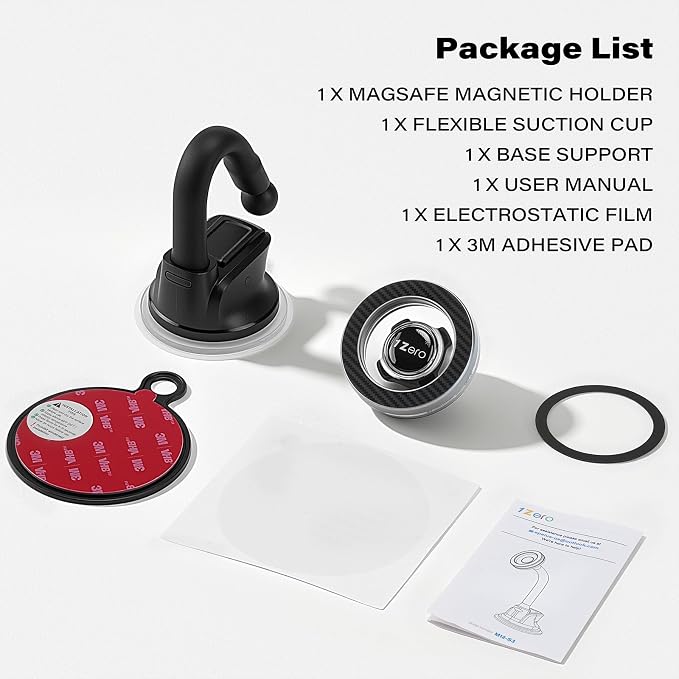 MagSafe Car Phone Mount with One-Button Suction Cup Lock | Strong Suction Cup with One-Button Lock Mounts to Dashboard or Windshield; Fits Iphone 12-17 and MagSafe-Compatible Phones - Image 9