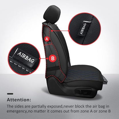 Dodge Ram Seat Covers Full Set for 2009-2026 Ram 1500/2500/3500,Blue | Leather Ram Seat Cover,Waterproof Truck Seat Covers,Blue Car Seat Cover,Heavy Duty Seat Covers With Split Flat Bench 40/60 - Image 2