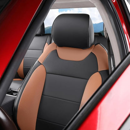 Red Rain Black and Brown Ford Leather Seat Covers Custom Fit for 2019-2020 F150 Raptor Car Seat Cushion Cover 13Pcs (Raptor-Black+Brown-2019/2020) - Image 5