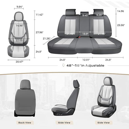 Coverado Car Seat Covers, Seat Covers for Cars, Waterproof Leather Auto Seat Protectors, Leather Car Seat Cushion, Car Interiors Accessories Universal Fit for Most Cars - Image 6