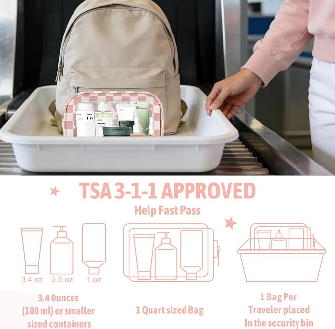 YOPCDJ 5PCS Diaper Bag Organizer Pouch Set, TSA Approved Toiletry Bag, Clear Waterproof TPU Makeup Bag Set Travel Organizer Bags for Women and Kids - Image 6