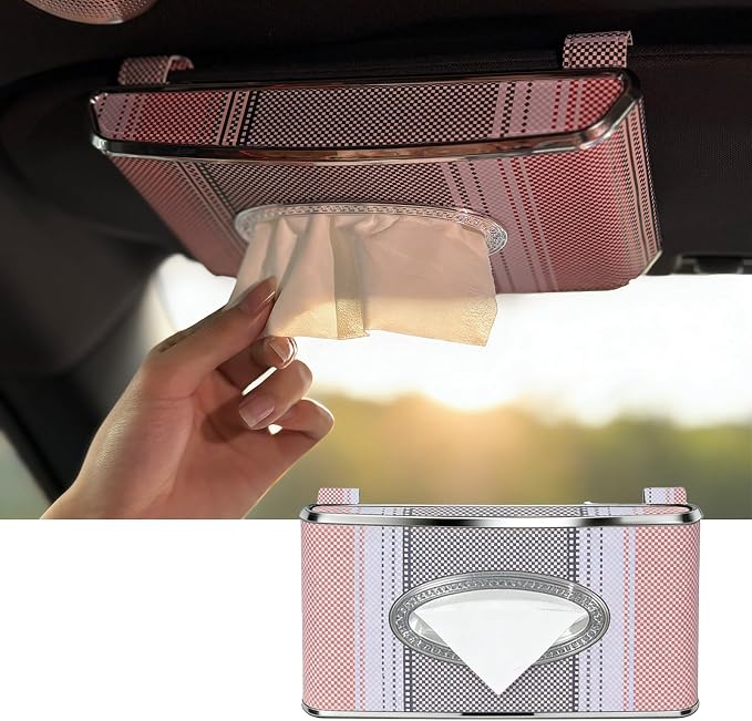 Car Tissue Holder, Tissue Box Holder for Car, Visor Organizer | Car Visor Organizer with Secure Clip, Hanging Tissue Dispenser for Sun Visor, Easy Access, Fits Most Cars, SUVs & Trucks by Oktree