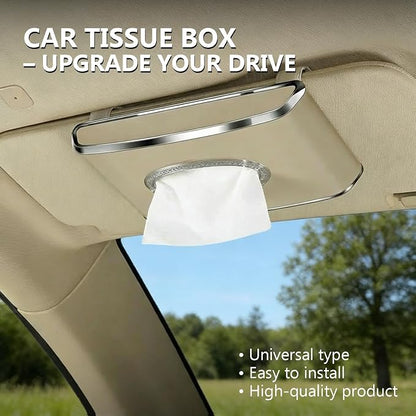 Faux Leather Car Tissue Box for Car Interior, Multi-Function Tissue Holder with Visor Clip, Armrest & Back Seat Napkin Organizer, Vehicle Tissue Dispenser Accessories (Beige Hanging) - Image 2