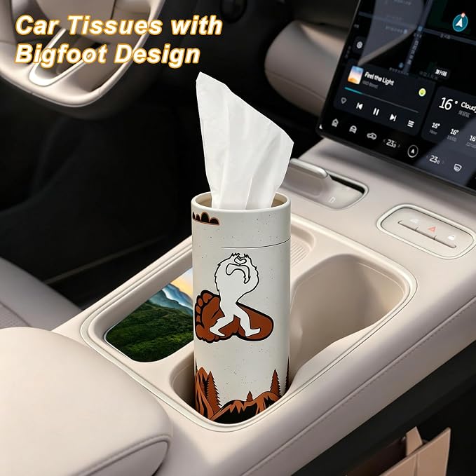 Car Tissue Holder 4 Pack, Bigfoot Tissue Box Cylinder for Car Cup Holder - Image 4