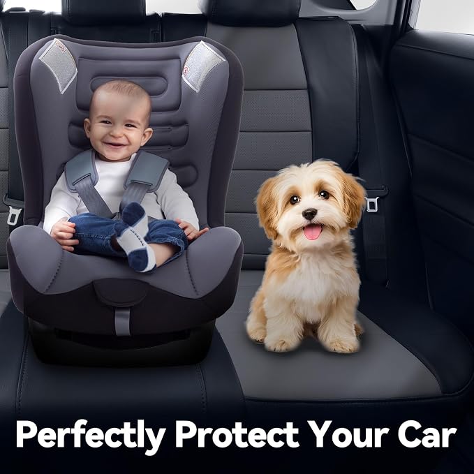 Faux Leather Seat Covers for 2022-2026 Toyota Corolla Cross,Non-Hybrid | Full Set Suv Seat Cushion for Corolla Cross L/XLE/LE,Luxury Waterproof Car Seat Protector,Factory Look,Black/Gray - Image 5
