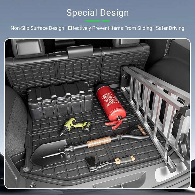 xipoqix Cargo Mat Compatible with 2011-2021 Jeep Grand Cherokee | Cargo Liners Backrest Mat Trunk Mat Replacement for 2011-2021 Jeep Grand Cherokee Accessories (Trunk Mat+Backrest Mats) - Image 4