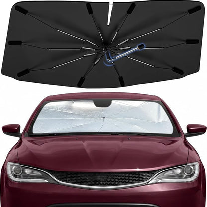 Windshield Sun Shade Umbrella for Chrysler 200 2011–2017 Car Front Window | Double Layer Sunshade for Front Windshield for 200,Aotmotive UV Protection Sun Blocker & Heat Shield by Bocvam