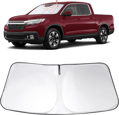 Windshield Sun Shade Sunshade for 2017-2026 Honda Ridgeline | Full covered for windshield, Foldable & Durable, Block UV Rays, Reduce Heat, Easy to install, Keeps Car Cooler by LHFLIVE